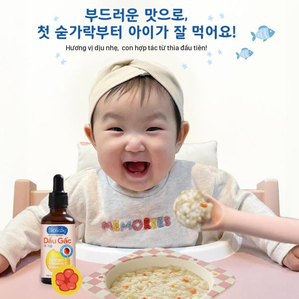 Dầu Biobaby hương vị dịu nhẹ, con hợp tác