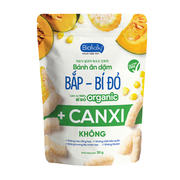 Bánh ăn dặm Biobaby – Vị Bắp bí đỏ Bánh ăn dặm Biobaby – Vị Bắp bí đỏ