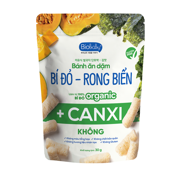 Bánh ăn dặm Biobaby – Vị Bí đỏ rong biển Bánh ăn dặm Biobaby – Vị Bí đỏ rong biển