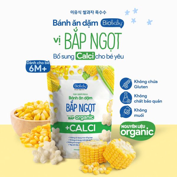 BÁNH BIOBABY VỊ BẮP NGỌT BÁNH ĂN DẶM BIOBABY VỊ BẮP NGỌT