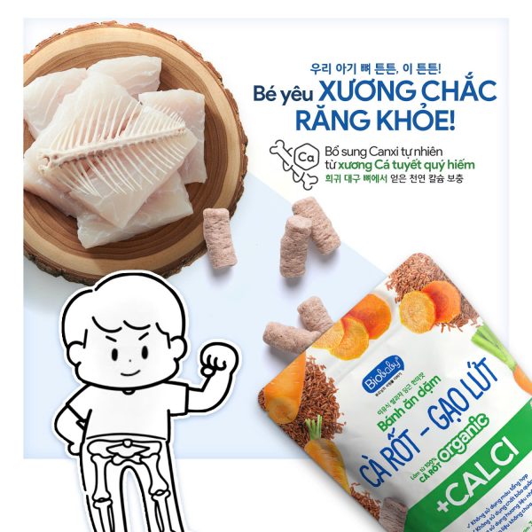 BỔ SUNG CALCI CHO XƯƠNG RĂNG BÁNH ĂN DẶM BIOBABY BỔ SUNG CALCI CHO XƯƠNG RĂNG