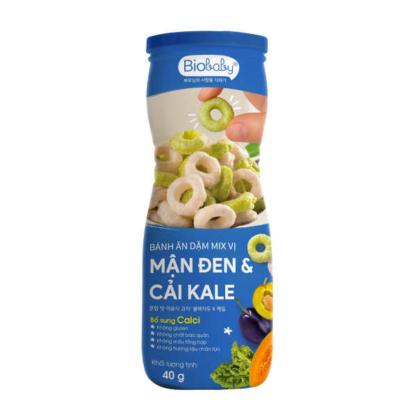 Bánh ăn dặm Biobaby dạng hũ vị Mận đen & Cải Kale Bánh ăn dặm Biobaby dạng hũ vị Mận đen & Cải Kale