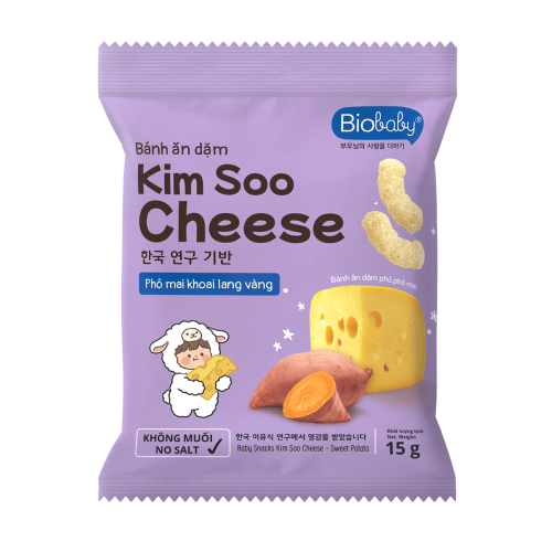 Bánh ăn dặm Kim Soo Cheese – Phô Mai Khoai Lang Vàng