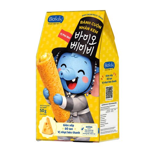 Bánh Cuộn Nhân Kem Vị Phô Mai - Biobaby
