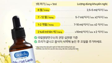 Bé 6 tháng cần bao nhiêu ml dầu ăn dặm Bé 6 tháng cần bao nhiêu ml dầu ăn dặm